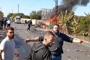 شهادت 2 لبنانی در حمله پهپادی اسراییل به یک خودرو در شهر صور لبنان + عکس و فیلم