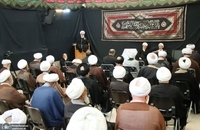 مراسم عزاداری سید و سالار شهیدان در دفتر آیت‌الله العظمی نوری همدانی (2)