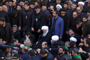 دسته عزاداری روز شهادت حضرت زهرا(س) با حضور آیت الله العظمی وحید خراسانی