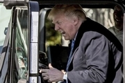 ‏ رانندگان کامیون با بوق زدن سخنرانی ‎ترامپ را مختل کردند