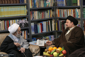 دیدار  آیت الله نورالله شاه آبادی با سید حسن خمینی