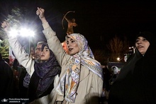 بیست و پنجمین شب اجتماع پرشور مردمى در میدان ونک