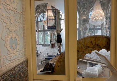 تصاویری از خسارت‌های حمله هوایی به کاخ گلستان
