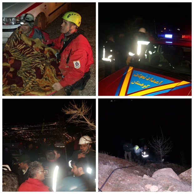 نجات 5 شهروند گرفتار در کوه "عون بن علی" با تلاش تیم امداد کوهستان آتش‌نشانی تبریز
