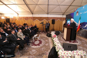 افتتاح منطقه یک آزاد راه تهران - شمال با حضور رئیس جمهور