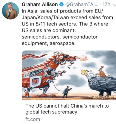 اروپا و ژاپن در فروش تکنولوژی از آمریکا پیشی گرفتند