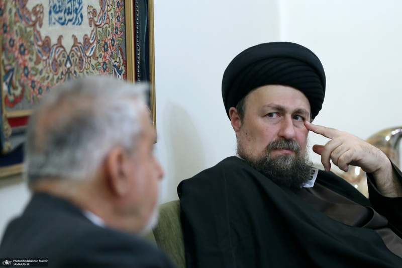 حضور سید حسن خمینی در منزل مرحوم زهرا شجاعی