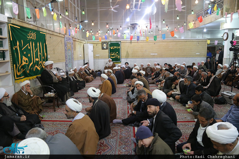 مراسم میلاد حضرت زهرا(س) و امام خمینی(ره) در دفتر آیت الله صانعی