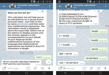 انجام محاسبات ریاضی بدون خروج از چت تلگرام با ربات CalcuBot