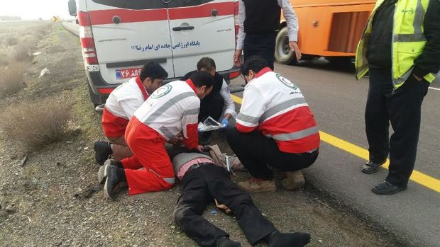 واژگونی خودرو در جاده نیشابور - مشهد 2 کشته داشت