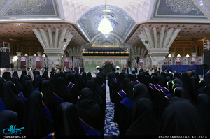 تجدید میثاق دانش آموزان بسیجی و مسئولین سازمان بسیج دانش آموزی با آرمان های حضرت امام(س)