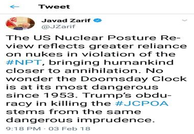 سیاست هسته‌ای آمریکا نشان‌دهنده اتکای بیشتر آمریکا بر سلاح‌های هسته‌ای