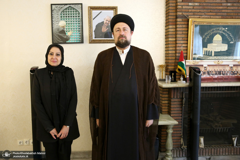 حضور سید حسن خمینی در منزل سفیر فلسطین در ایران