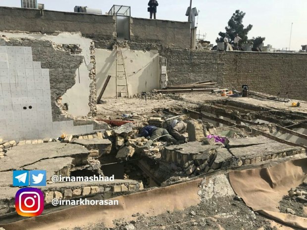مرگ 2 کارگر ساختمانی در پی ریزش آوار در مشهد