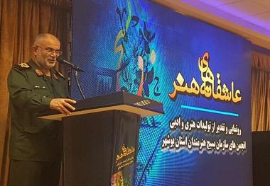 فرمانده سپاه بوشهر: هنرمند بسیجی باید خلاق و نوآور باشد