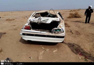 واژگونی خودروی حامل دانش آموزان قلعه گنج کرمان

