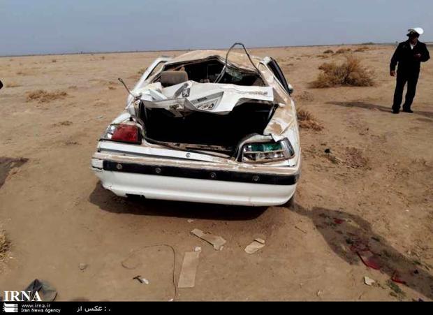 واژگونی خودروی حامل دانش آموزان قلعه گنج کرمان

