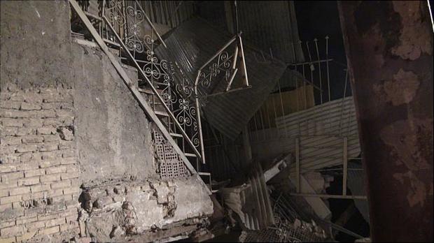 تخریب ساختمان 2طبقه در بروجرد بر اثر نشت و انفجار گازشهری