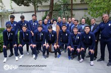 دیدار تیم ملی والیبال دانش‌آموزی ایران با رهبر انقلاب + عکس