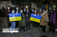 حمایت مردم تهران از مردم اوکراین پس از حمله روسیه (1)