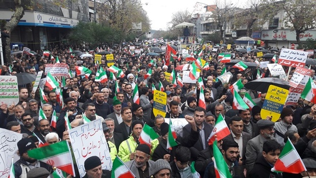 راهپیمائی ضد فتنه معاندین مکتب اسلام و ایران اسلامی در گرگان برگزار شد
