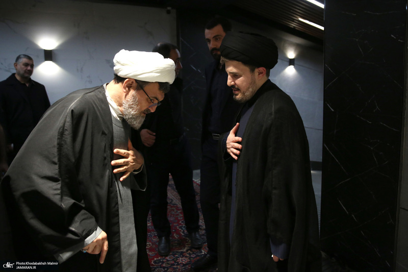 حضور سید حسن خمینی در منزل آیت الله امام جمارانی