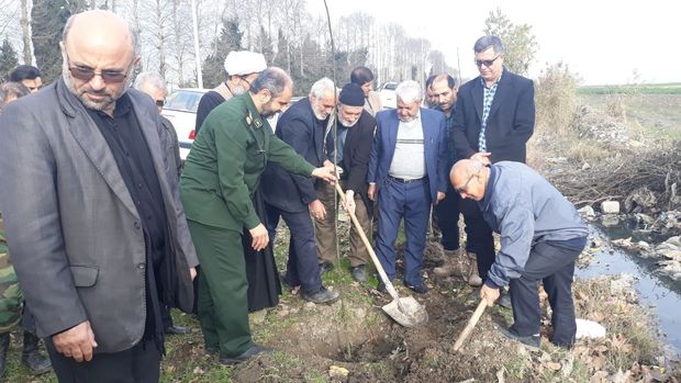 درختکاری حاشیه جاده آزادشهر - گنبدکاووس آغاز شد