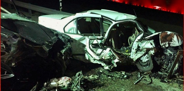 8 کشته و زخمی در تصادف زنجیره‌ای محور کرمانشاه - کامیاران