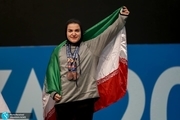 برنز دختر وزنه بردار ایران در بازی های کشورهای اسلامی+ عکس و اهدای مدال