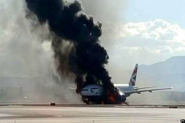 آتش سوزی در هواپیمای اهواز -تهران