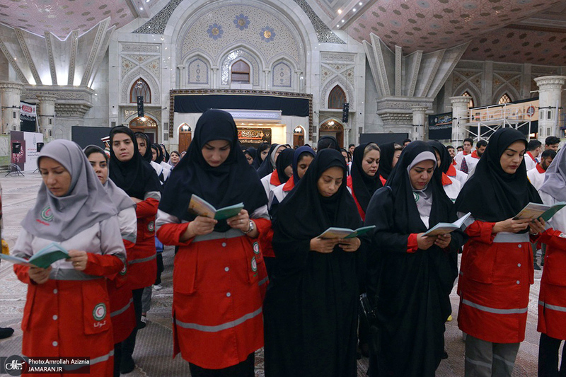 بدرقه 22 هزار امدادگر هلال احمر از جوار حرم امام خمینی (س)