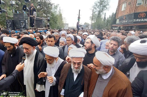 مراسم خاکسپاری حجت الاسلام والمسلمین علی اصغر رحمانی خلیلی در بهشهر