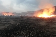 سه هکتار از مراتع خفر در آتش سوخت