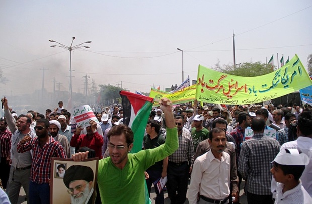راهپیمایی روز قدس با حضور حماسی حافظان خلیج فارس برگزار شد