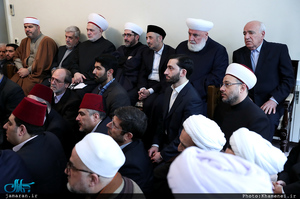 دیدار وزیر اوقاف و جمعی از علمای سوریه با رهبر معظم انقلاب
