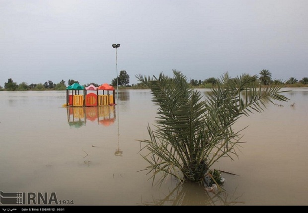 غرب خوزستان در تب و تاب سیلاب
