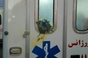 تصویری تاسف‌برانگیز از چهارشنبه سوری/ اصابت نارنجک به آمبولانس