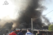 آتش سوزی در بازار بندر دیلم + عکس و فیلم