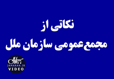 نکاتی از مجمع‌عمومی سازمان ملل