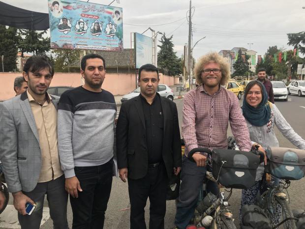 زوج دوچرخه سوار آلمانی از مرز آستارا وارد ایران شدند
