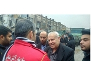 سفیر فلسطین در محل حادثه پلاسکو