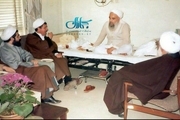 عکسی منتشرنشده از دیدار آیت الله هاشمی رفسنجانی و دکتر حسن روحانی با شهید صدوقی