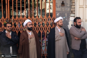 دسته عزاداری شهادت امام عسکری(ع) با حضور آیت العظمی وحید خراسانی