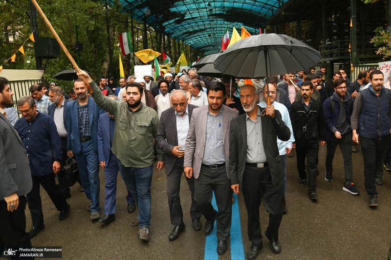 تجمع اعتراضی دانشجویان در دانشگاه تهران به جنایات رژیم صهیونیستی