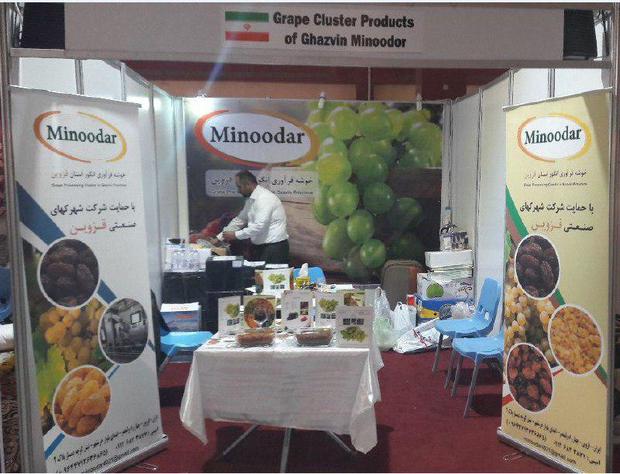 حضور انجمن خوشه فرآوری محصولات انگور قزوین در نمایشگاه بغداد