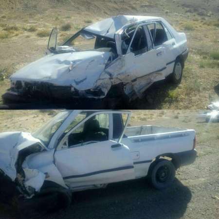 برخورد 2 دستگاه خودرو در محور استان سمنان- فیروزکوه  پنج مجروح بر جا گذاشت