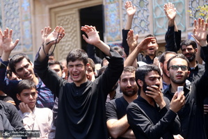 دسته عزای شهادت امام صادق(ع) با حضور آیت الله العظمی وحید خراسانی