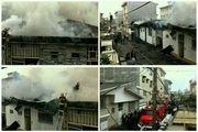 آتش سوزی شدید چند منزل مسکونی در رشت