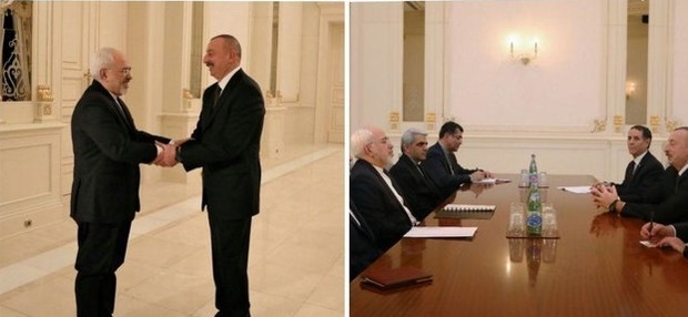 دیدار ظریف با رییس‌جمهور آذربایجان