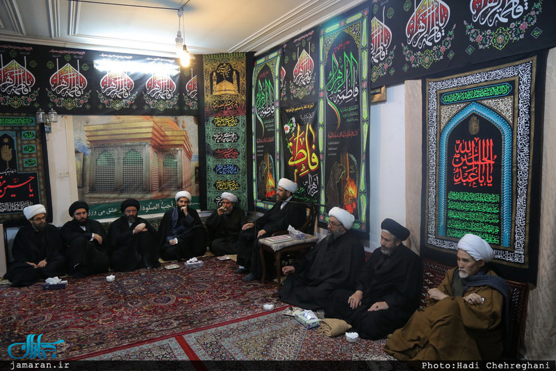 مراسم عزادارى شهادت حضرت فاطمه زهرا(س) در بيت آيت الله دوستى زنجانى